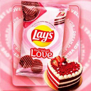 Lays дропнул чипсы «КРАСНЫЙ БАРХАТ» к 14 февраля 🍫❤️. Lays, Красный Бархат, День всех влюблённых, Чипсы, Лимитированная серия