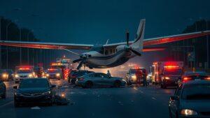 Легкомоторный самолёт совершил экстренную посадку на дорогу в Гейнсвилле. Гейнсвилл, Флорида, Beechcraft Hawker G-36, авиация, происшествия