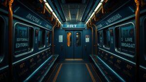 Маргарита Симоньян теперь озвучивает станции в «Поезде пропаганды» от RT. Этот состав курсирует по Арбатско-Покровской линии московского метро и стал частью празднования 20-летия телеканала. В поезде три типа вагонов: «Редакция», «Цензура» и «Прямой эфир». Каждый из них рассказывает историю RT с момента его основания в 2005 году, включая цитаты изданий и высказывания политиков. 🚇 Состав будет работать до июня 2026 года, так что у всех желающих есть время прокатиться и услышать голос Симоньян вживую. Не пропустите этот уникальный опыт! 😉. Маргарита Симоньян, RT, Москва, метро, Арбатско-Покровская линия