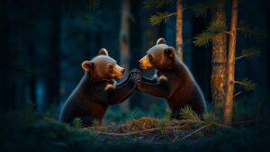 Медвежата в Хинганском заповеднике повторили шедевр Шишкина 🐻🎨. Хинганский заповедник, медвежата, Шишкин, Амурская область, природа