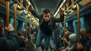 Метро как цирк: парень устроил шоу на поручнях 🎪. Москва, Метро, Пассажиры, harryotvali, Общество