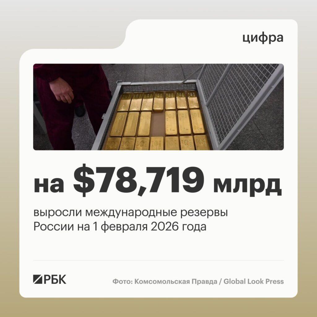Международные резервы России достигли $833,572 млрд к 1 февраля 2026 года. ЦБ РФ, Экономика, Золотовалютные резервы, Финансы, Россия