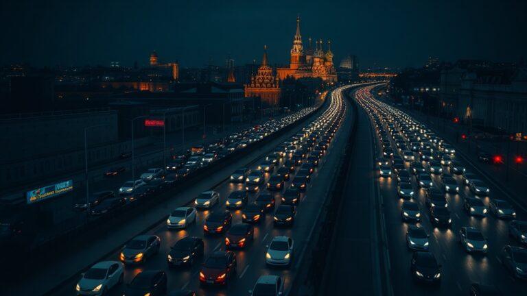 Москва встала: вечерние пробки бьют рекорды 🚗💥. Москва, пробки, Дептранс, транспорт, час пик