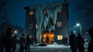 Мужчина получил травмы из-за падения льда с крыши в Солнечногорске. Солнечногорск, Происшествия, Лед, Травмы, Подмосковье