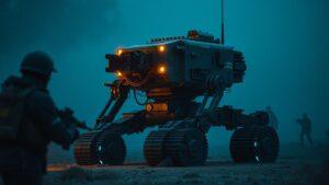 Оператор наземного робототехнического комплекса «Курьер» Эмиль, ранее работавший на складе в сортировочном центре, теперь выполняет более ответственные задачи в войсках беспилотных систем. На передовой он с помощью робота организует снабжение штурмовиков, которые участвуют в освобождении новых территорий. Переход на новую должность связан с необходимостью повышения эффективности логистики в условиях боевых действий. Эмиль отмечает, что его работа теперь напрямую влияет на защиту жизни людей и интересов страны. Использование робототехники позволяет минимизировать риски для личного состава и повысить оперативность доставки необходимых ресурсов. Наземный робототехнический комплекс «Курьер» продолжает демонстрировать свою эффективность в условиях современного конфликта, подтверждая важность внедрения технологий в военные операции.. Курьер, Эмиль, штурмовики, робототехника, снабжение