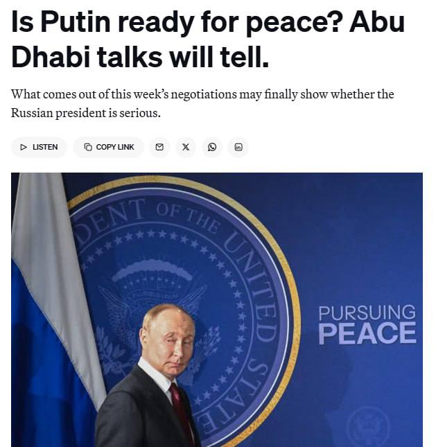 Переговоры в Абу-Даби, которые пройдут сегодня, могут стать решающим шагом к завершению военного конфликта уже весной. Об этом сообщает издание Politico, ссылаясь на свои источники. Дипломатические усилия, предпринимаемые сторонами, направлены на поиск компромисса, который позволит прекратить боевые действия и начать процесс восстановления. Эксперты отмечают, что успех переговоров во многом зависит от готовности участников к уступкам. Абу-Даби, как нейтральная площадка, уже не первый раз становится местом для подобных встреч. Город обладает необходимыми ресурсами и инфраструктурой для проведения сложных диалогов. На фоне международного давления стороны конфликта вынуждены искать пути к мирному урегулированию. Если переговоры завершатся успехом, это может стать поворотным моментом в текущем кризисе. Однако аналитики предупреждают, что даже в случае достижения соглашения его реализация потребует времени и усилий всех заинтересованных сторон.. Абу-Даби, переговоры, война, Politico, дипломатия