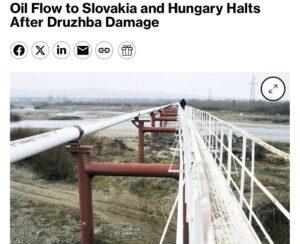 Приостановка поставок нефти по нефтепроводу «Дружба». Нефтепровод Дружба, Венгрия, Словакия, Bloomberg, Энергетика