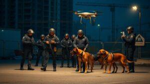 В Петербурге провели рейд с дронами и служебными собаками для задержания нелегальных мигрантов. Петербург, нелегальные мигранты, МВД, дроны, служебные собаки