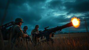 Расчет гаубицы «Мста-Б» выполняет задачи в Сумской области. Мста-Б, Сумская область, 34-я бригада, Донбасс, полоса безопасности