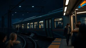 Поезд метро в Стамбуле сошел с рельсов Сегодня утром в Стамбуле произошло ЧП: поезд метро, следовавший по линии М1 Еникапы-Ататюрк/Киразлы, сошел с рельсов в районе автовокзала Эсенлер. Инцидент произошел без серьезных последствий — все пассажиры были оперативно эвакуированы, пострадавших нет. Причины схода поезда с рельсов пока неизвестны. Специалисты проводят расследование и работают над устранением последствий аварии. В связи с этим на линии М1 возможны задержки движения поездов. Местные власти призвали пассажиров быть внимательными и следить за обновлениями. Подробности инцидента продолжают уточняться.. Стамбул, метро, авария, Эсенлер, М1