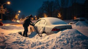 В Казани местный житель решил отомстить за занятое парковочное место необычным способом. Мужчина, чье имя не уточняется, закопал снегом автомобиль, который встал на его привычном месте парковки. По предварительной информации, инцидент произошел в одном из жилых районов города. Очевидцы сообщают, что мужчина использовал лопату, чтобы полностью засыпать машину снегом, превратив ее в настоящий сугроб. Причины такого поступка пока остаются неизвестными, однако предполагается, что это была реакция на длительное занятие парковочного места другим автомобилем. Владелец закопанной машины пока не комментировал ситуацию. Местные власти пока не вмешиваются в конфликт, однако инцидент уже вызвал широкий резонанс среди жителей города. Многие отмечают, что подобные "парковочные войны" становятся все более частым явлением в условиях дефицита мест для стоянки. На данный момент неизвестно, будут ли предприняты какие-либо меры для предотвращения подобных ситуаций в будущем.. Казань, парковочные войны, происшествия, снег, автомобиль