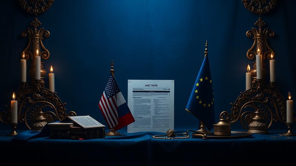 США и Европейский Союз продолжают усиливать давление на Россию, готовя новые пакеты санкций. По данным Bloomberg, американские власти уже разработали ограничительные меры, но пока не вводят их в действие. Источники агентства, пожелавшие остаться анонимными, отметили, что наблюдают за мирными переговорами с растущим скептицизмом. Европейский Союз, в свою очередь, подготовил уже 20-й по счету пакет санкций против России. Как сообщает Politico, его принятие задерживается, хотя Еврокомиссия может утвердить его "в любой день". Дипломаты ЕС подтвердили, что работа над новыми ограничениями продолжается, несмотря на текущую геополитическую ситуацию. Эти шаги свидетельствуют о продолжающемся напряжении между Западом и Россией, несмотря на попытки диалога. Ожидается, что новые санкции могут быть направлены на ключевые секторы российской экономики, включая энергетику и финансы.. США, ЕС, Россия, Санкции, Геополитика