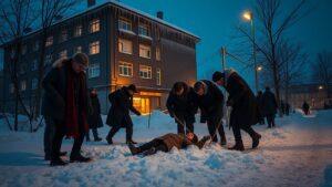 Снежная глыба упала на ребёнка в Кирове. Киров, происшествие, травма, снег, дети