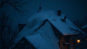 Снежная лавина с крыши дома в Филимонковском районе. Филимонковский район, снежная лавина, происшествия, Московская область, безопасность