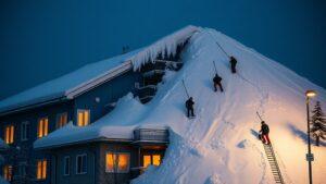 Снежная лавина повредила балконы центра художественной гимнастики в Новой Москве. Новая Москва, снежная лавина, центр художественной гимнастики, происшествия, альпинисты