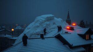 Два смертельных случая из-за схода снега в Москве и Троицком округе. Москва, Троицкий округ, сход снега, происшествия, СК