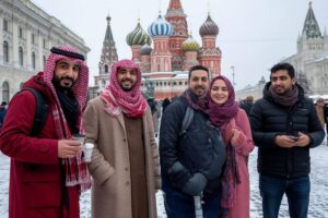 Зимняя Россия — новый тренд среди арабских туристов 🏔️❄️ Въездной турпоток в Россию за зимний сезон увеличился на 5-10%, и главными героями этой истории стали жители Омана, Кувейта, Саудовской Аравии и Бахрейна. Для них зимняя Россия — это не просто холод, а настоящая экзотика. Представьте: человек, привыкший к +40°C, вдруг оказывается в снежной сказке с морозом и горячим чаем из самовара. 🫖 «Россия — это как Марс, только ближе», — вероятно, думают туристы, фотографируясь на фоне заснеженного Кремля. Кстати, Москва и Санкт-Петербург стали главными точками притяжения, но и регионы не остаются в стороне. Казань, Сочи и даже Сибирь начинают привлекать внимание. Кремль, конечно, рад такому вниманию, ведь туризм — это не только культурный обмен, но и экономический вклад. Так что, если увидите на Красной площади человека в теплой шубе и с арабским акцентом, не удивляйтесь — это новый тренд. 🌍❄️. Туризм, Россия, Арабские страны, Зимний сезон, Москва