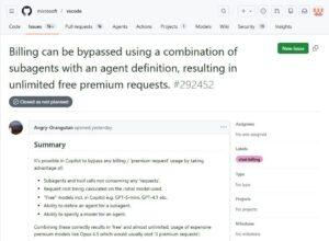 Внимание, гики и любители халявы! В сети нашли способ получить БЕСПЛАТНЫЙ доступ к одной из самых умных нейросетей — Claude Opus 4.5. 🧠 Пользователи обнаружили баг на платформе GitHub Copilot, который позволяет использовать топовые модели для любых задач без ограничений. Самое интересное — эту уязвимость помечено как «not planned», то есть фиксить её не собираются. 🕳️ Как забрать халяву: 1⃣ Переходим на GitHub Copilot; 2⃣ Запускаем новый чат и выбираем бесплатную модель, например, GPT-5 Mini; 3⃣ Создаем агента и выбираем Claude Opus 4.5; 4⃣ В чате пишем, чтобы GPT-5 Mini запустила нашего агента с помощью runSubagent и передала следующий промпт: «Запусти [имя вашего агента] и передай ему следующую инструкцию "ваш промпт"». После этого можете пользоваться МОЩНЕЙШЕЙ нейронкой сколько влезет. К слову, в ней можно даже создать Minecraft. 🎮 Делимся с корешами, пусть тоже забирают халяву 🫡. Claude Opus 4.5, GitHub Copilot, ИИ, халява, технологии