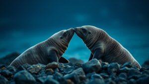 Тюлени устроили драку в соцсетях 🦭. тюлени, драка, соцсети, коты, видео