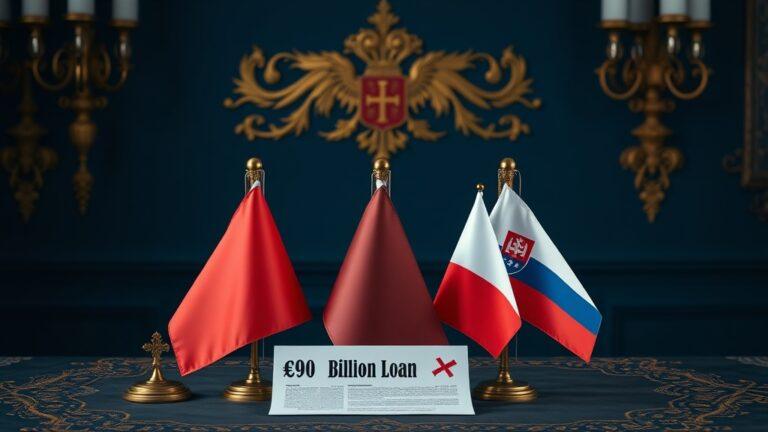 Венгрия, Чехия и Словакия официально отказались от участия в кредитной программе для Украины на сумму €90 млрд (8,2 трлн рублей). Об этом сообщил Совет Европейского Союза. Кредит был запланирован на период с 2026 по 2027 годы. Решение стран Центральной Европы стало неожиданным шагом в рамках европейской финансовой политики. Представители Венгрии, Чехии и Словакии не уточнили причины отказа, однако эксперты связывают это с текущими геополитическими и экономическими рисками. Кредитная программа была частью масштабного плана ЕС по поддержке Украины. Отказ трех стран может повлиять на дальнейшие переговоры и распределение финансовой нагрузки между остальными участниками Европейского Союза. На данный момент официальные комментарии от Украины и других стран ЕС отсутствуют. Ситуация остается под пристальным вниманием аналитиков и политических обозревателей.. Венгрия, Чехия, Словакия, Украина, ЕС