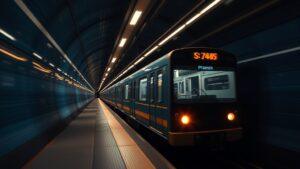 Как выглядит поезд метро в тоннеле: визуализация, которая зацепит 🚇. Москва, Метро, Визуализация, kdot.arts, Транспорт