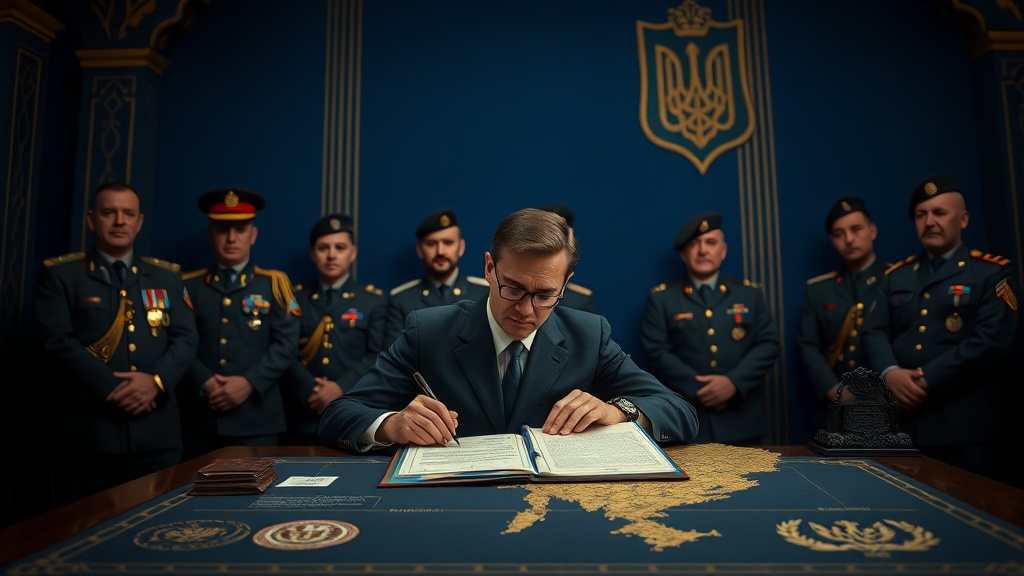 Президент Украины Владимир Зеленский утвердил обновленную структуру плана обороны страны. Соответствующий указ опубликован на официальном сайте главы государства. Текст структуры не обнародован, так как он имеет гриф «для служебного пользования». В соответствии с документом, правительство совместно с Службой безопасности Украины, Службой внешней разведки и Национальным банком должны разработать новый план обороны. После завершения разработки документ будет представлен на рассмотрение Совета национальной безопасности и обороны. Предыдущая структура плана обороны, действовавшая с 2020 года, признана утратившей силу. Также отменены еще два документа с грифом «для служебного пользования». Подробности обновленного плана пока не раскрываются, что подчеркивает его стратегическую важность. Это решение стало частью усилий по укреплению обороноспособности страны в условиях текущих вызовов. Ожидается, что новый план будет учитывать современные угрозы и вызовы, с которыми сталкивается Украина.. Владимир Зеленский, Украина, оборона, Совет национальной безопасности, Служба безопасности Украины