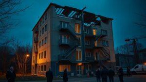 Жители дома в Воронеже продолжают ждать завершения ремонта после падения обломков ракеты. Воронеж, Цимлянская улица, ремонт, обломки ракеты, жильцы