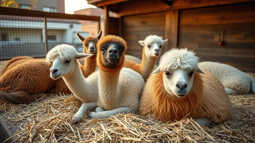 Альпаки на Городской ферме устроили ранний отбой