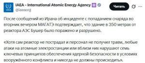 Атака на АЭС «Бушер»: угроза ядерной безопасности