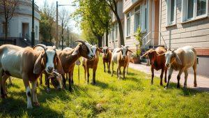 Бутовские козы вернулись в Химки — весеннее нашествие