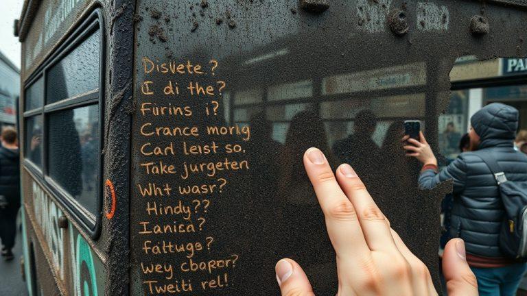 Челябинцы превратили грязный автобус в доску объявлений