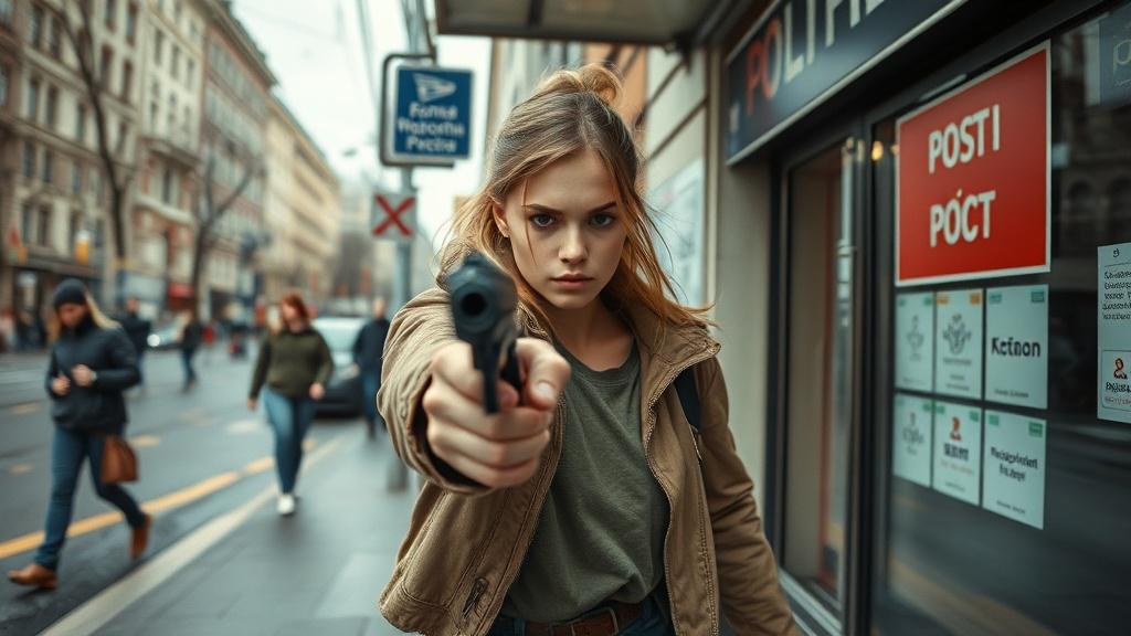 Девушка с пистолетом ограбила почту в Москве