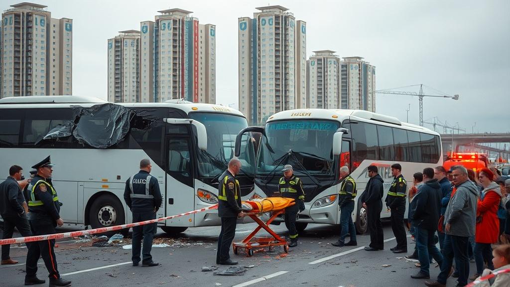ДТП на Варшавском шоссе: автобусы столкнулись, 11 пострадавших
