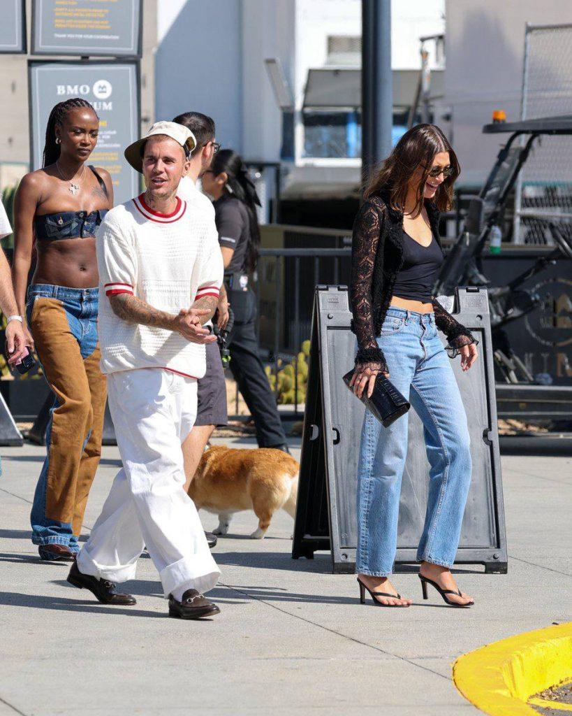 Джастин Бибер устроил романтический спектакль на футболе