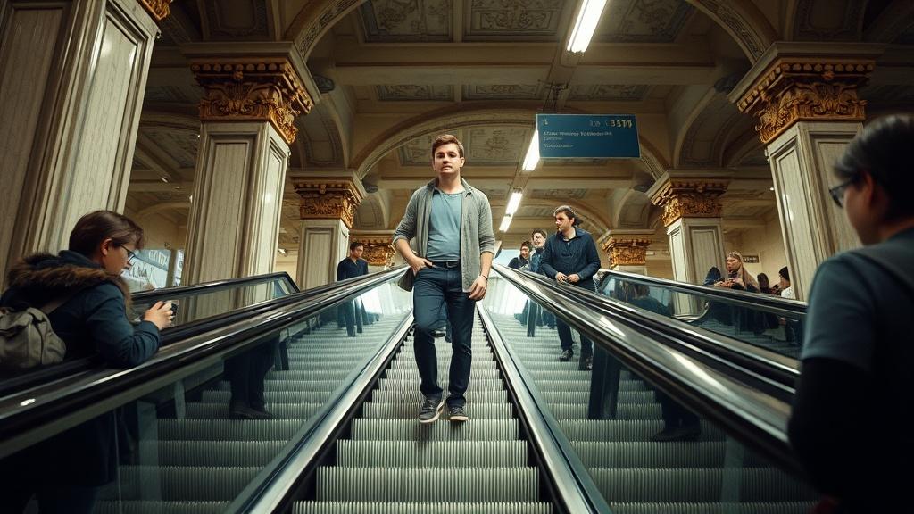 Эксперимент: сколько времени сэкономит ходьба по эскалатору?