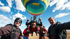 Экстремалы прыгнули с воздушных шаров в Пермском крае