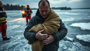 Герой спас ребенка из ледяной воды в Калининграде