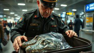 Головы крокодилов задержаны на таможне