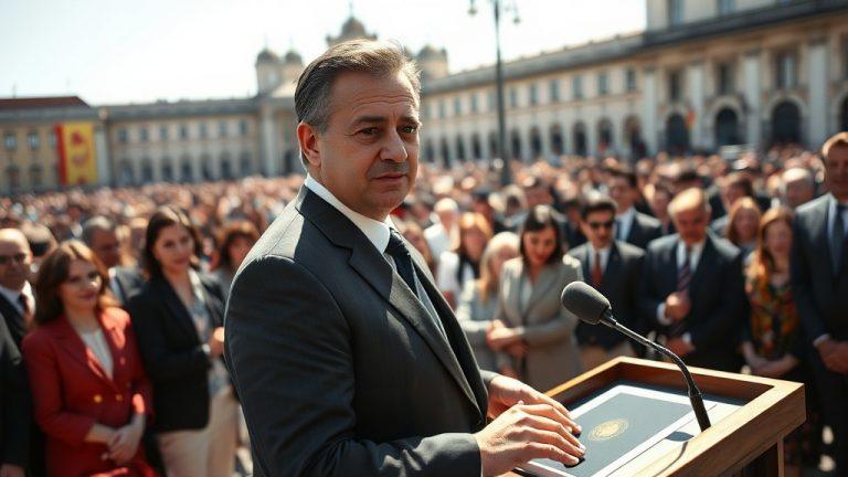 Голубь оставил след на мэре Мадрида во время церемонии