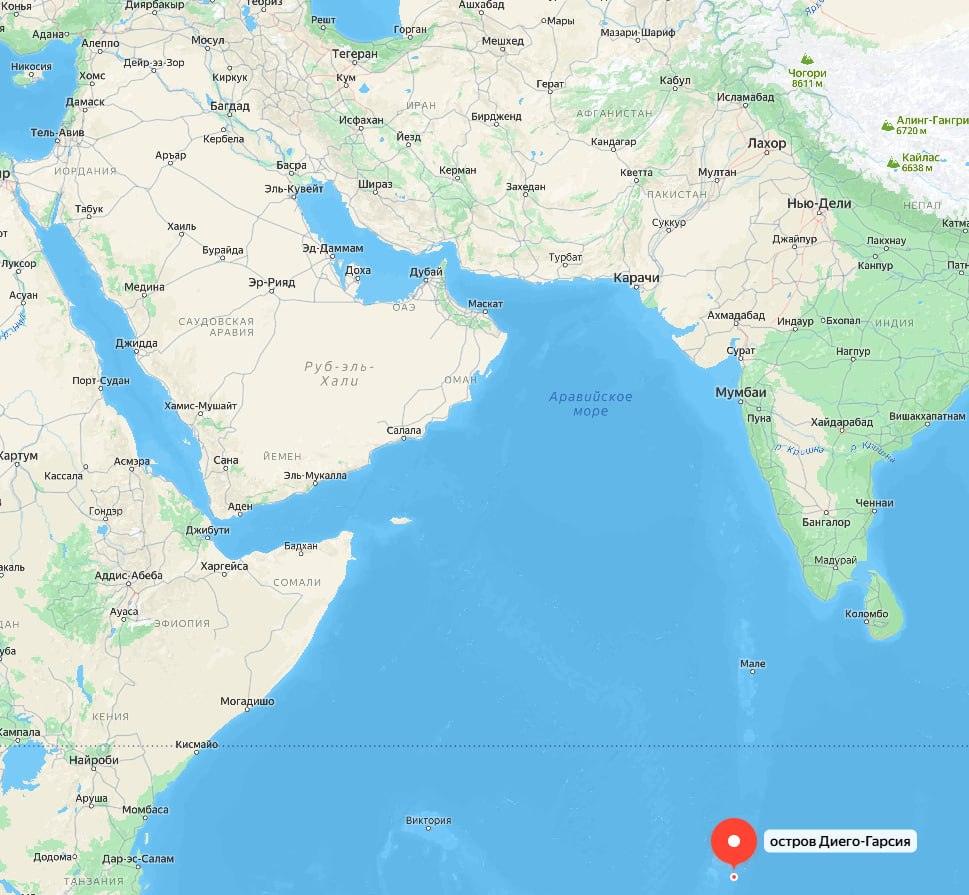 Иран атаковал базу США на острове Диего-Гарсия
