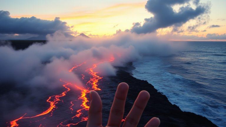 Извержение вулкана Питон-де-ла-Фурнез: лава достигла океана