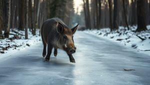 Кабан против наледи: кто одержал победу?