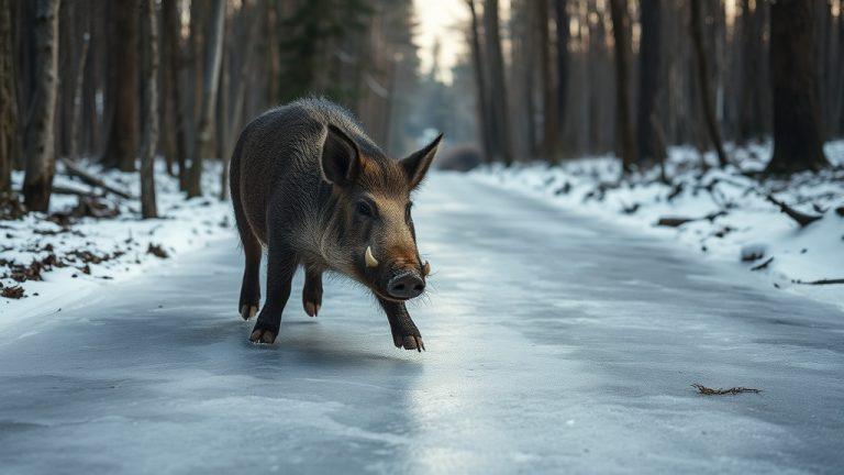 Кабан против наледи: кто одержал победу?