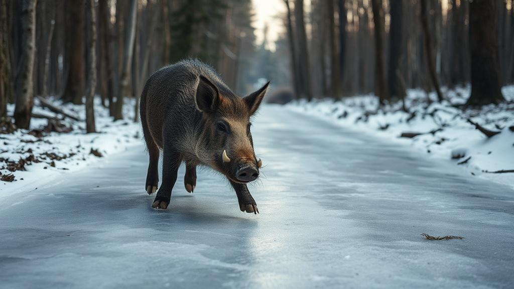 Кабан против наледи: кто одержал победу?