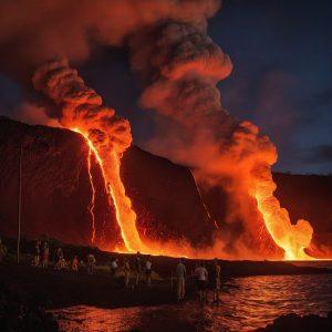 Килауэа извергается: 400-метровые фонтаны лавы на Гавайях