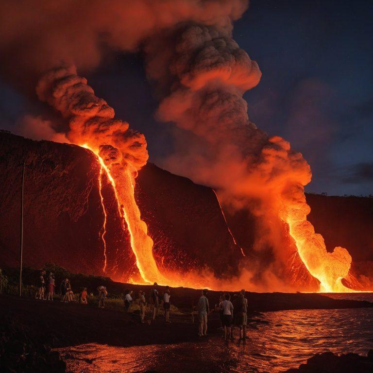 Килауэа извергается: 400-метровые фонтаны лавы на Гавайях