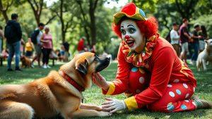 Клоунесса притворилась собакой и получила урок