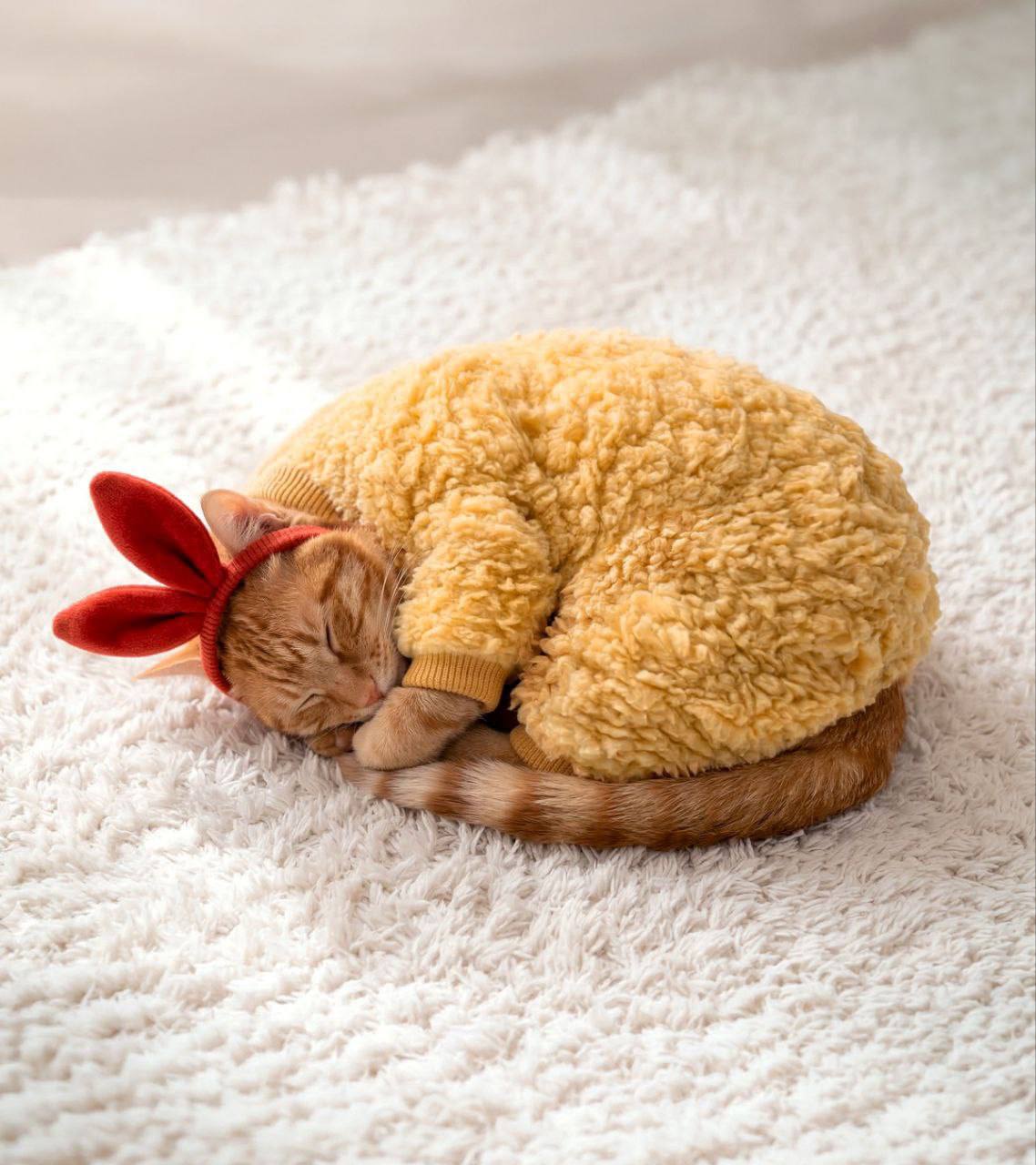 Кот в костюме жареного наггетса: мода или юмор?