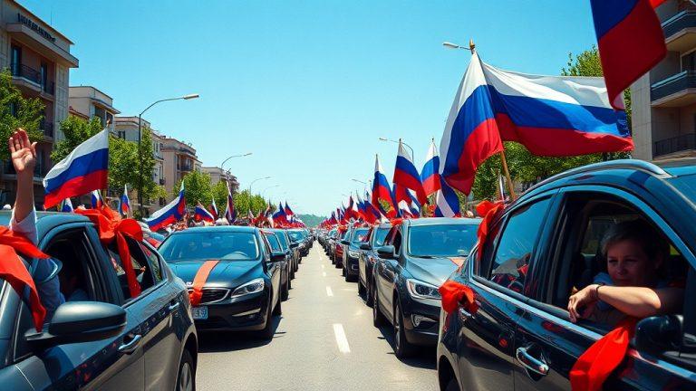 Крым празднует 12 лет возвращения домой: автопробеги и флаги