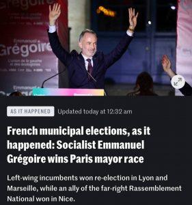 Левые побеждают на муниципальных выборах во Франции
